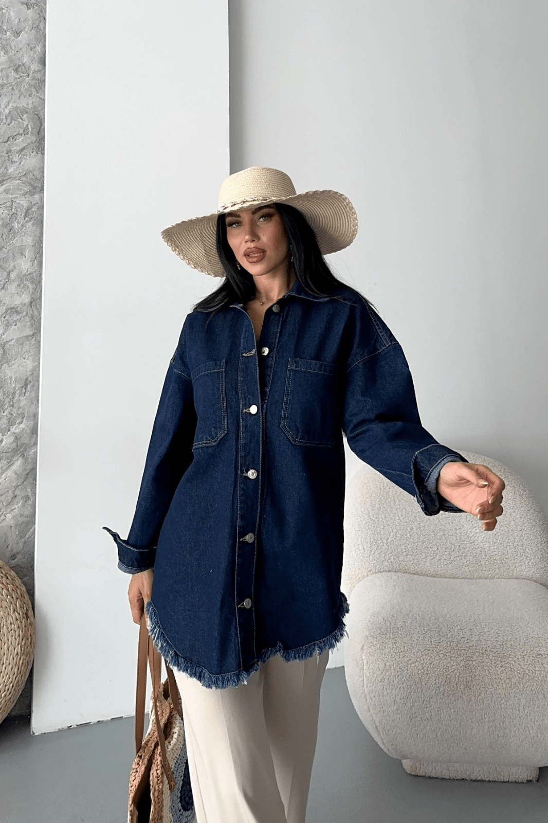 Cepli puskullu Kot Ceket - Şık ve Rahat Tasarım - ÖZER&HERMİN