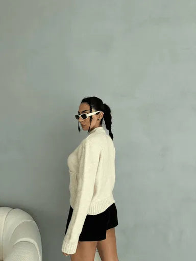Cepli triko kazak - Özer&Hermin
