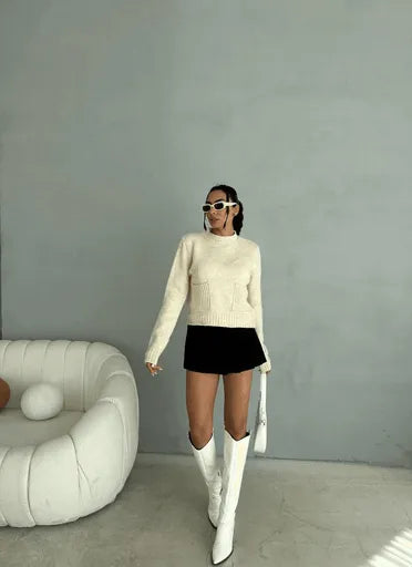 Cepli triko kazak - Özer&Hermin