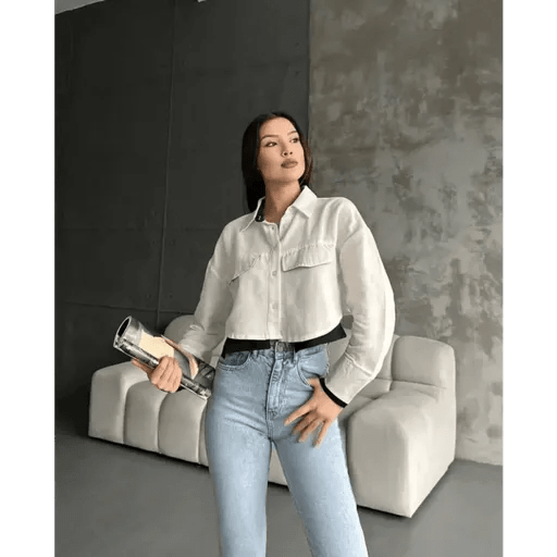 Cift Renkli Kisa Gomlek - Şıklığı ve Rahatlığı Bir Arada Bulun! - ÖZER&HERMİN