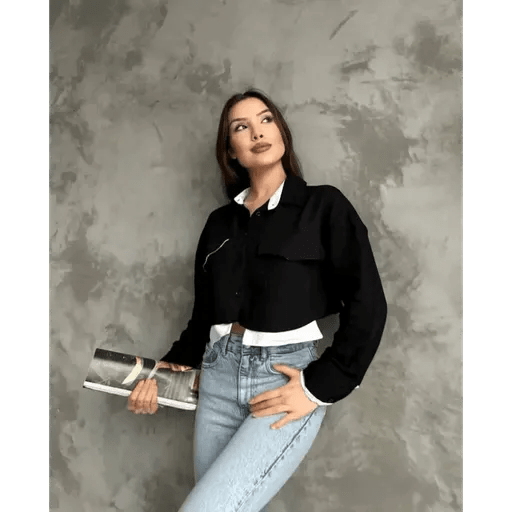 Cift Renkli Kisa Gomlek - Şıklığı ve Rahatlığı Bir Arada Bulun! - ÖZER&HERMİN