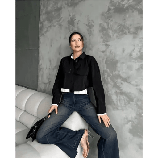 Cift Renkli Kisa Gomlek - Şıklığı ve Rahatlığı Bir Arada Bulun! - ÖZER&HERMİN