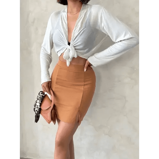 Cift Yirtmacli Etek ile Şıklığınızı Tamamlayın - ÖZER&HERMİN