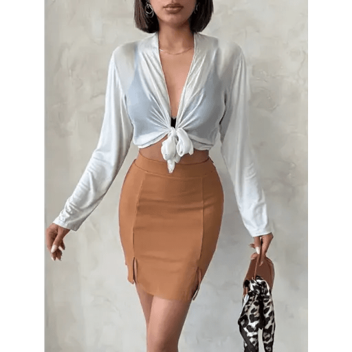 Cift Yirtmacli Etek ile Şıklığınızı Tamamlayın - ÖZER&HERMİN