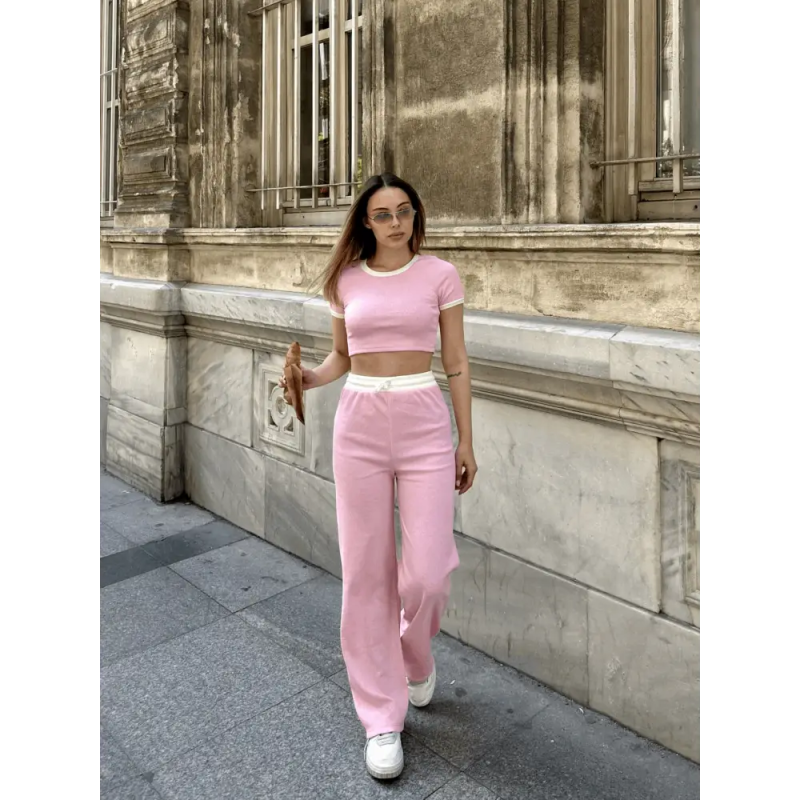 Crop pantolon biyeli takım - Özer&Hermin