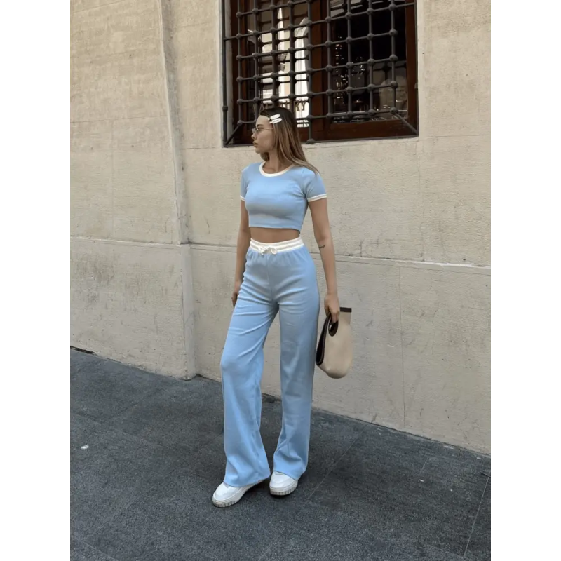 Crop pantolon biyeli takım - Özer&Hermin