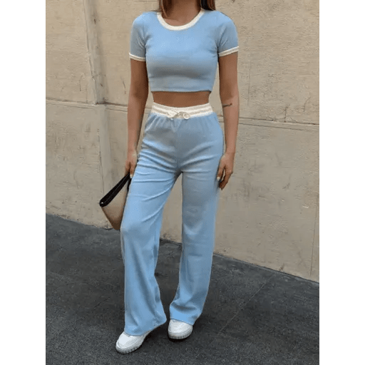 Crop Pantolon Takim - Şık ve Rahat Crop Pantolon Takımı - ÖZER&HERMİN