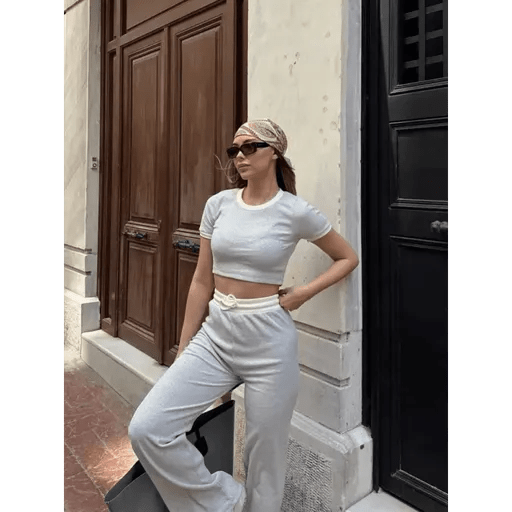 Crop Pantolon Takim - Şık ve Rahat Crop Pantolon Takımı - ÖZER&HERMİN