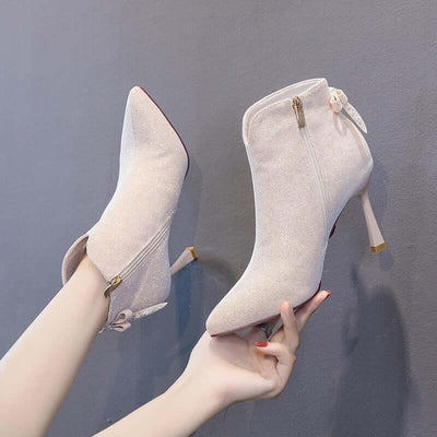 Bow Booties Kadın Stiletto Sivri Burun - Özer&Hermin