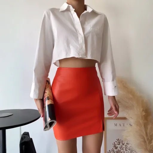 Deri Arkadan Fermuar Etek - Şıklığı ve Rahatlığı Bir Arada Sunuyor - ÖZER&HERMİN