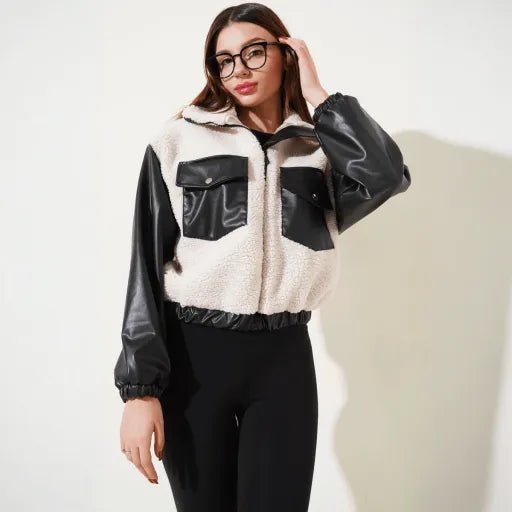 Deri Garnili Pelus Mont - Rahat ve Şık Tasarım ile Kış Aylarında Sıcak Kalın - ÖZER&HERMİN