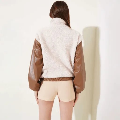 Deri Garnili Pelus Mont - Rahat ve Şık Tasarım ile Kış Aylarında Sıcak Kalın - ÖZER&HERMİN