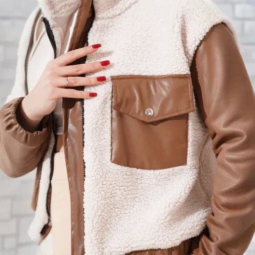 Deri Garnili Pelus Mont - Rahat ve Şık Tasarım ile Kış Aylarında Sıcak Kalın - ÖZER&HERMİN