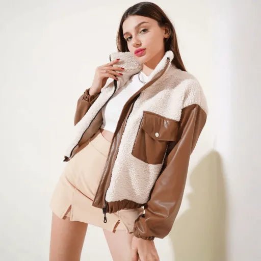 Deri Garnili Pelus Mont - Rahat ve Şık Tasarım ile Kış Aylarında Sıcak Kalın - ÖZER&HERMİN