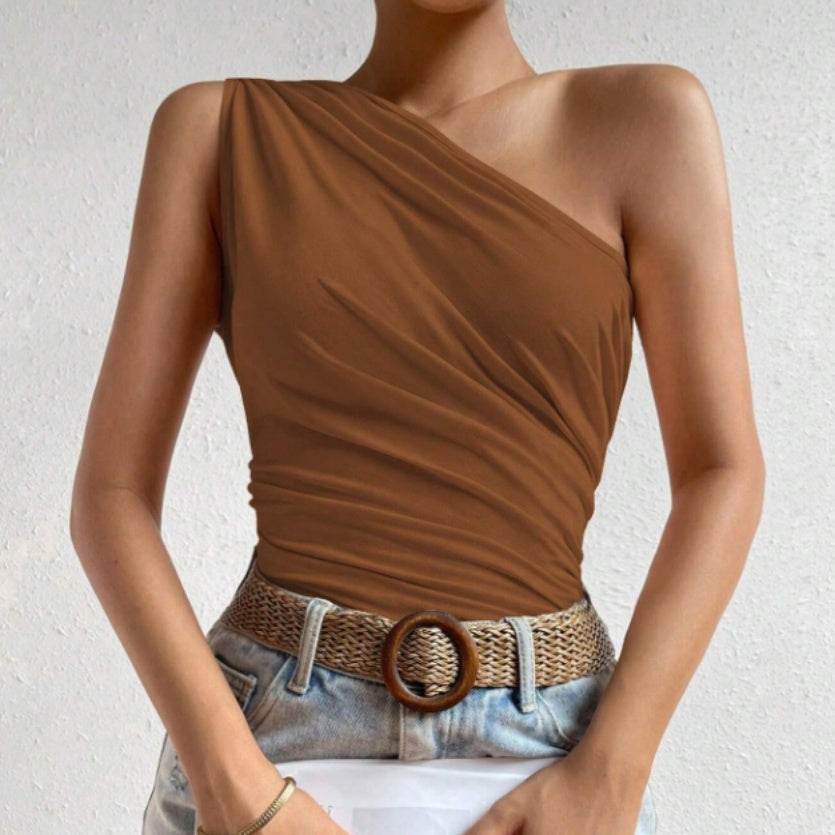 Summer Casual Polyester Short-sleeved Blouse For Women - Özer&Hermin