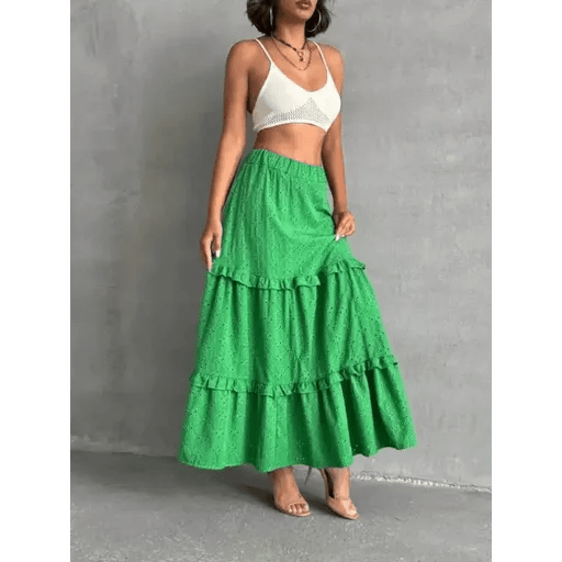 Fırfırlı Astarlı Uzun Etek - Şıklığın ve Rahatlığın Buluştuğu Tasarım - ÖZER&HERMİN