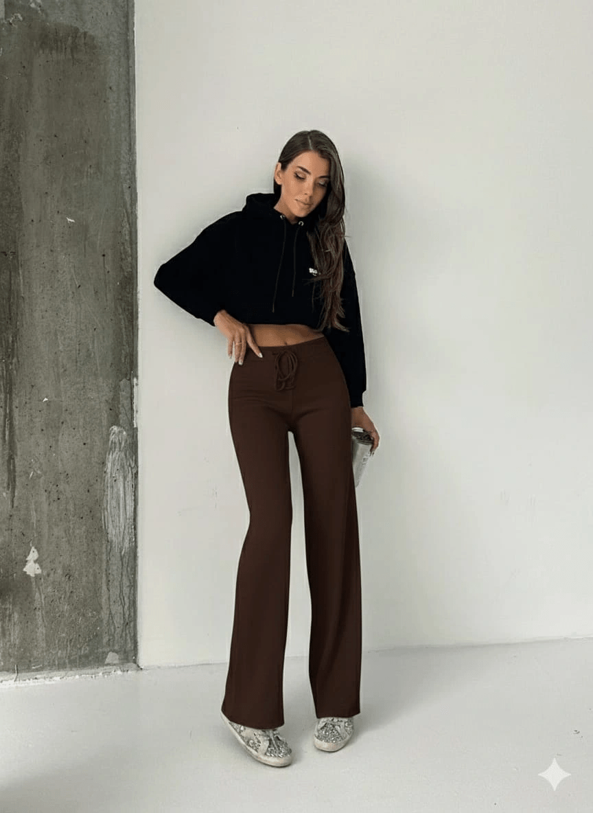 Fit comfort bej salaş pantolon - ÖZER&HERMİN