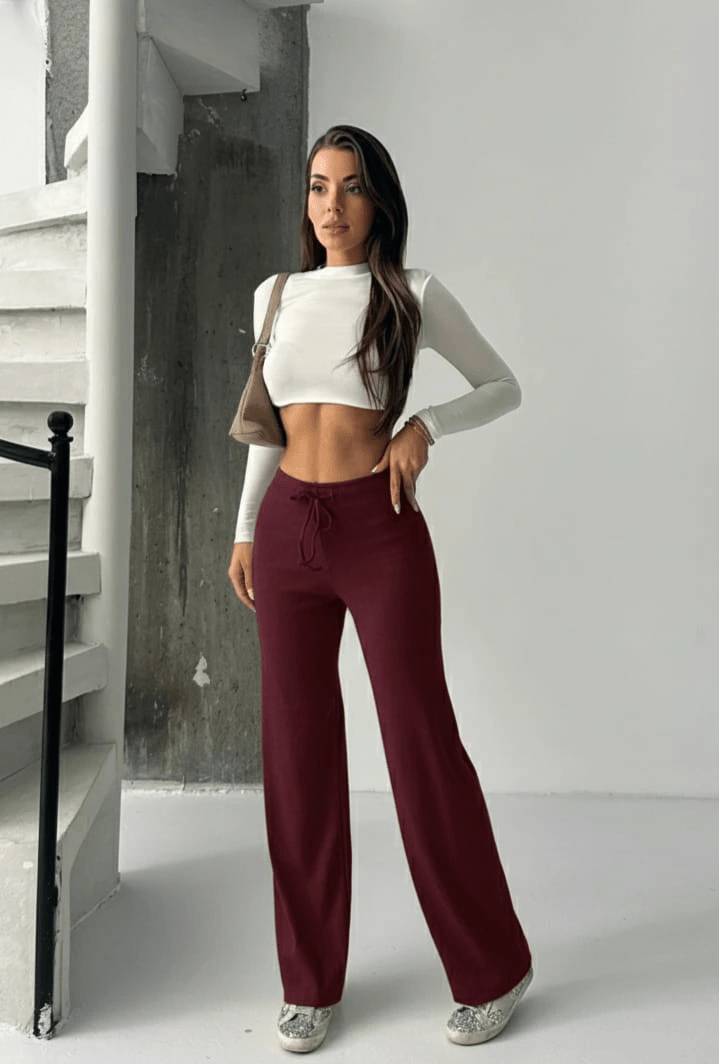 Fit comfort bej salaş pantolon - ÖZER&HERMİN