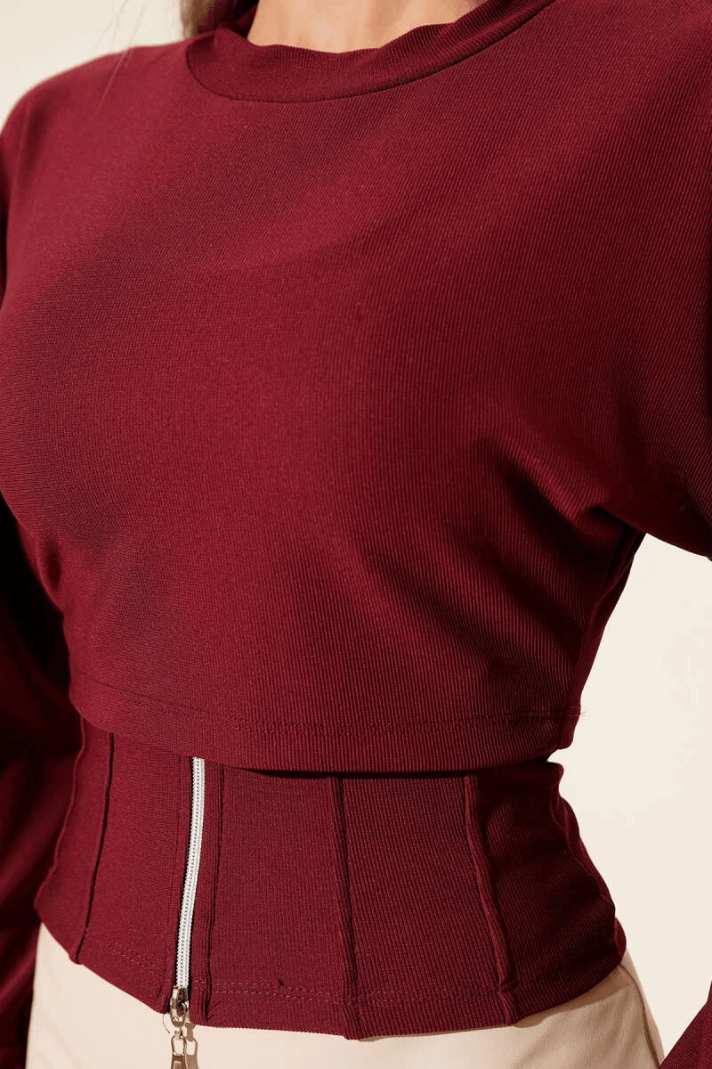 Fitilli Bisiklet Yaka Bluz - Şık ve Rahat İkili Bluz Tasarımı - ÖZER&HERMİN