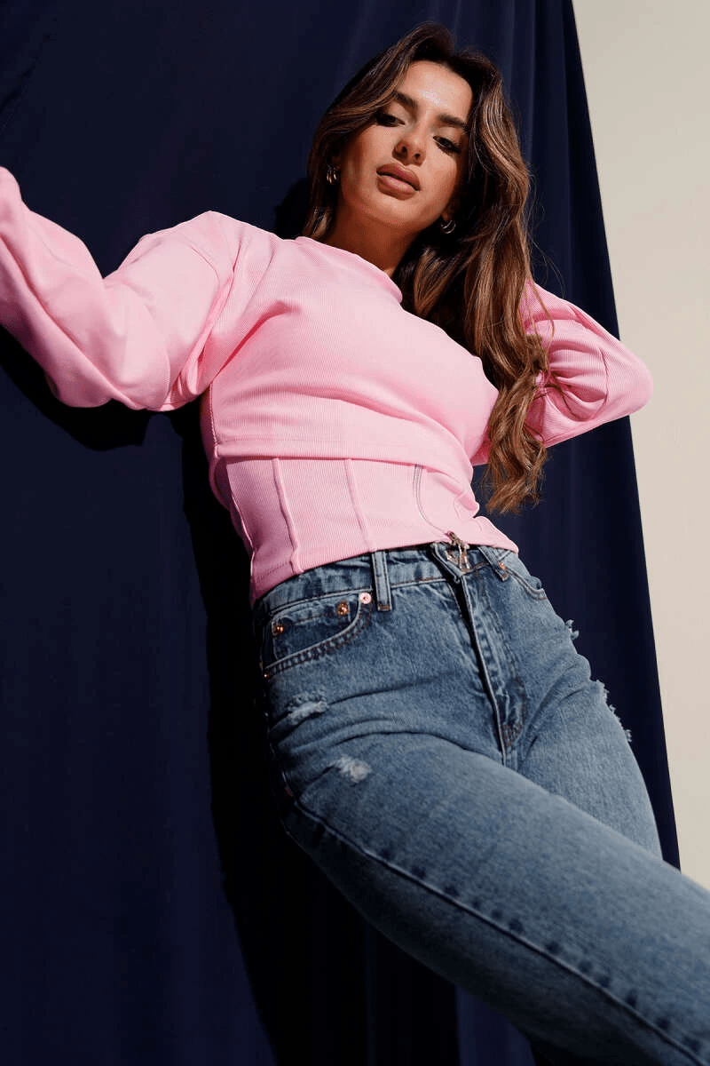 Fitilli Bisiklet Yaka Bluz - Şık ve Rahat İkili Bluz Tasarımı - ÖZER&HERMİN