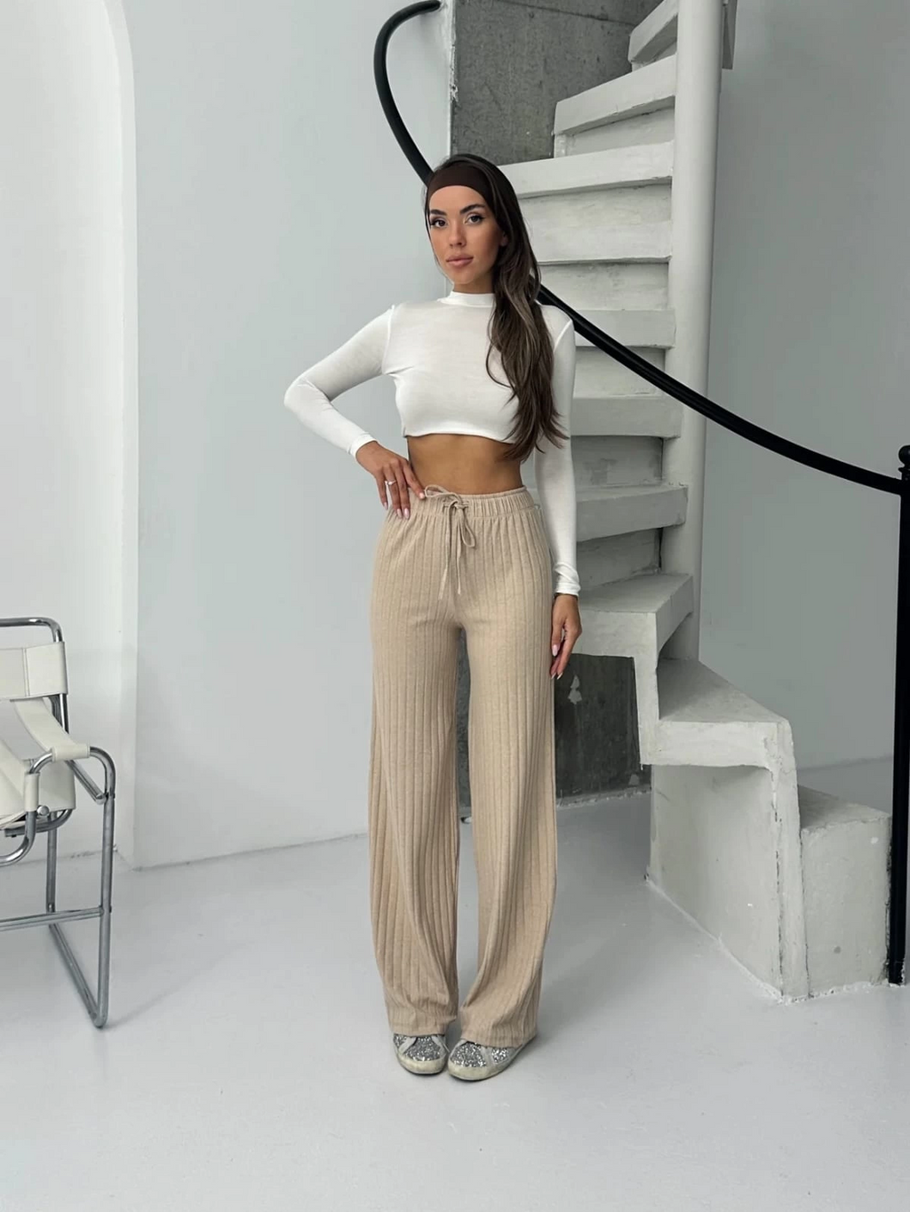 Fitilli sardonlu pantolon