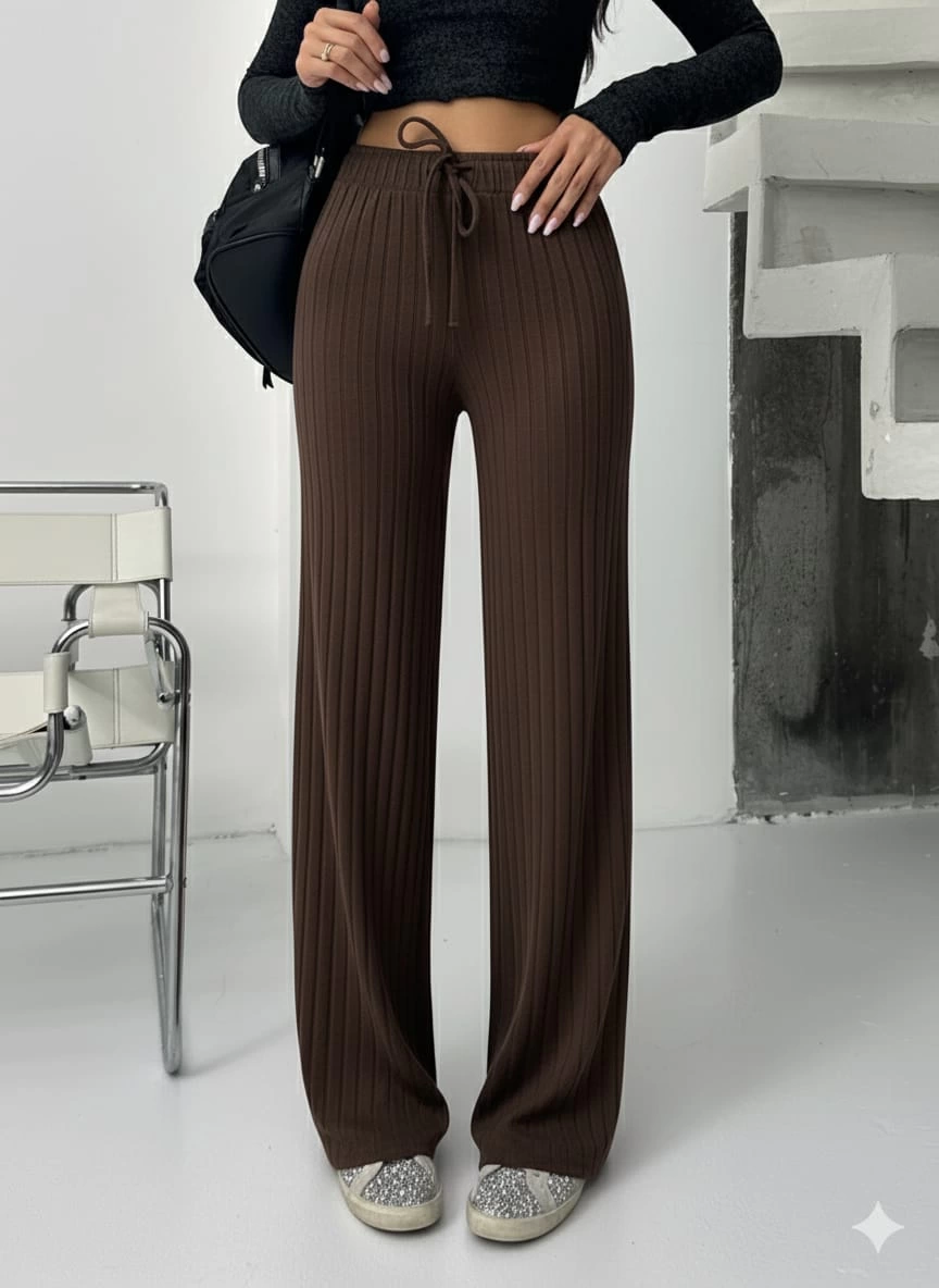 Fitilli sardonlu pantolon