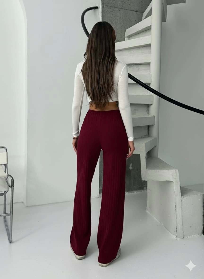 Fitilli sardonlu pantolon