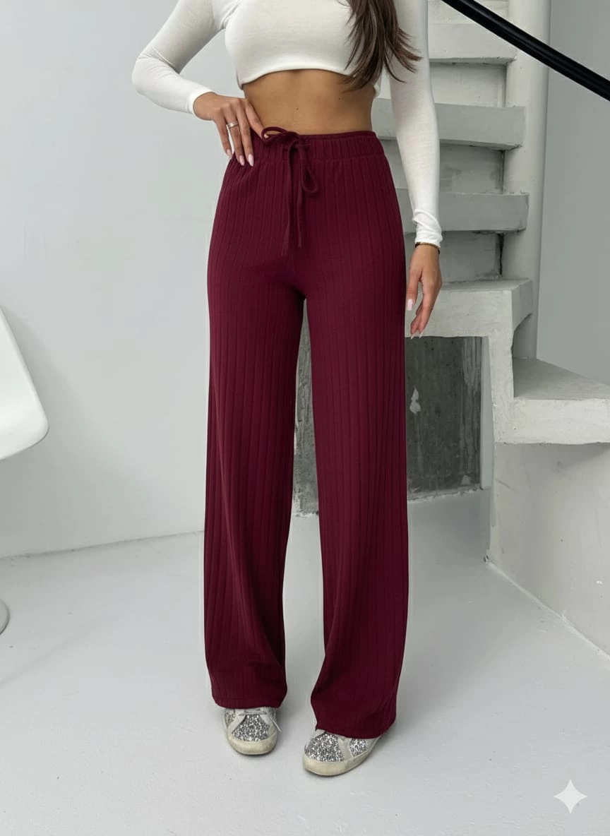 Fitilli sardonlu pantolon