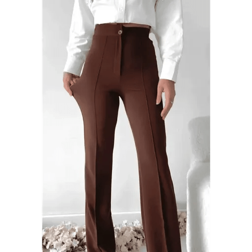 ithal Krep Pantolon - Önü Cumalı Şık Tasarım - ÖZER&HERMİN