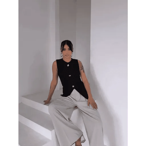 Kadın Gold Düğmeli Bluz - Şık ve Rahat Tasarım - ÖZER&HERMİN