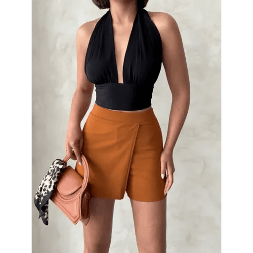 Kapakli Sort Etek - Rahat ve Şık Yaz Tarzı - ÖZER&HERMİN