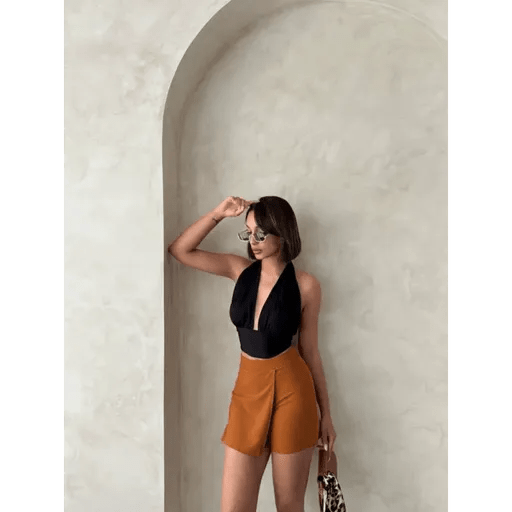 Kapakli Sort Etek - Rahat ve Şık Yaz Tarzı - ÖZER&HERMİN