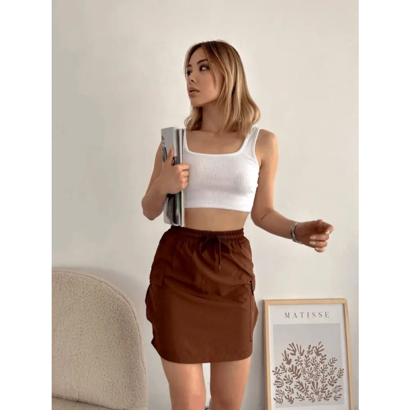 Kargo cep ince paraşüt etek - Özer&Hermin