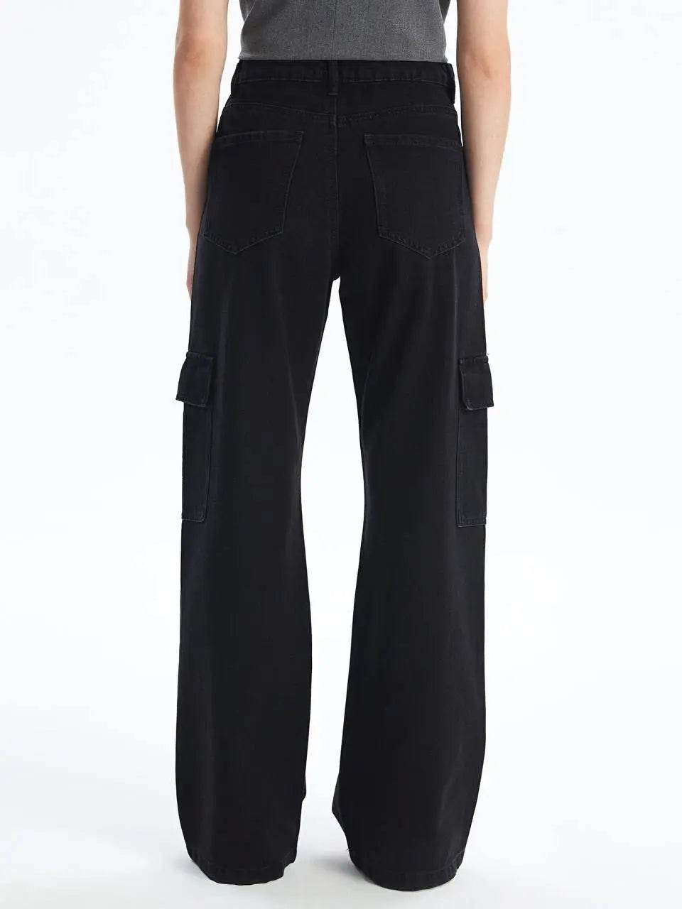 Kargo cep jeans pantolon siyah - Özer&Hermin