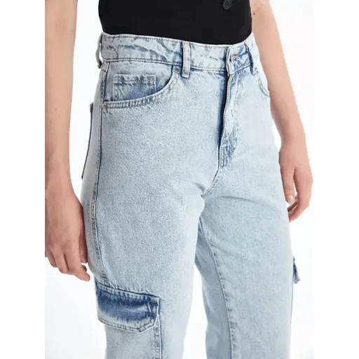 Kargo cep kar yıkama jeans pantolon - Özer&Hermin