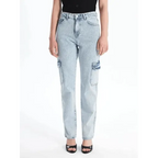 Kargo cep kar yıkama jeans pantolon - Özer&Hermin