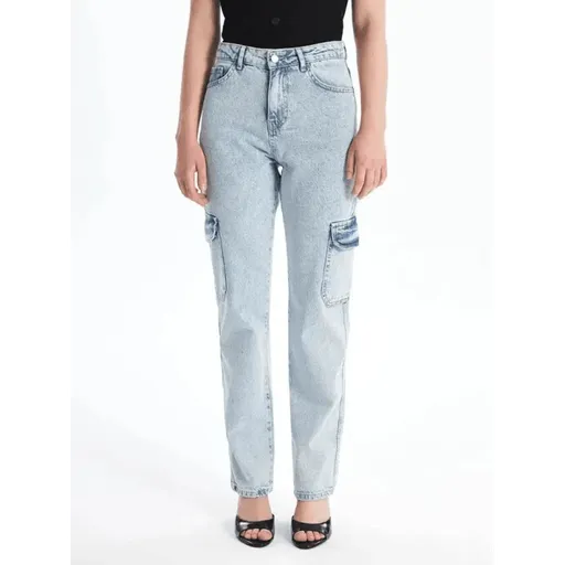 Kargo cep kar yıkama jeans pantolon - Özer&Hermin
