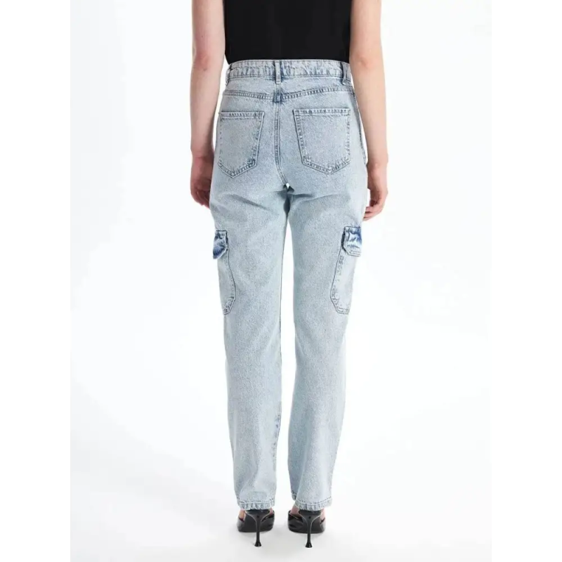 Kargo cep kar yıkama jeans pantolon - Özer&Hermin