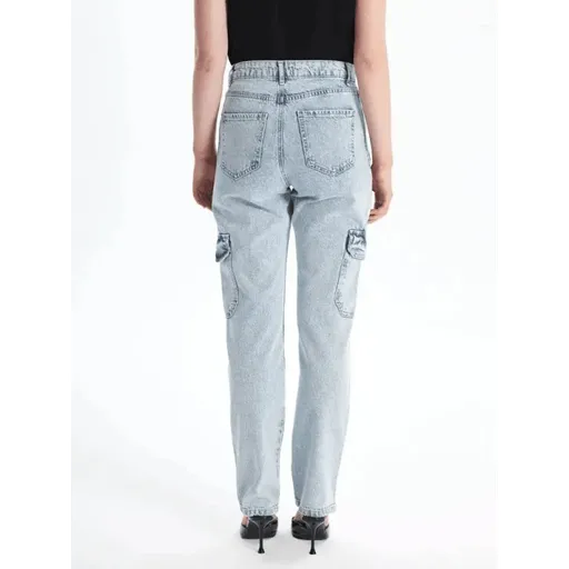 Kargo cep kar yıkama jeans pantolon - Özer&Hermin