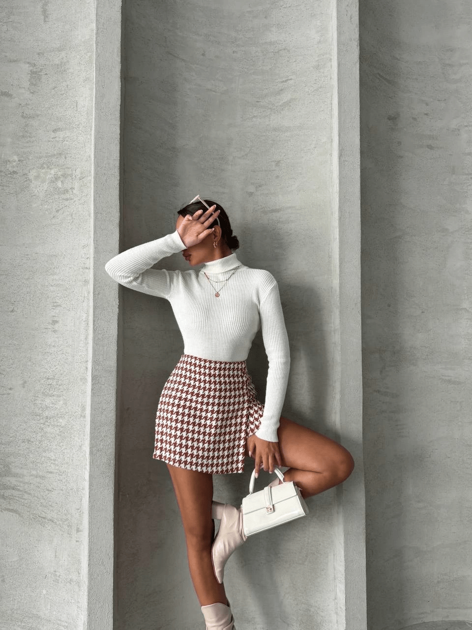 Kaz Ayagi Desen Sort Etek - Şıklığın Adı - ÖZER&HERMİN