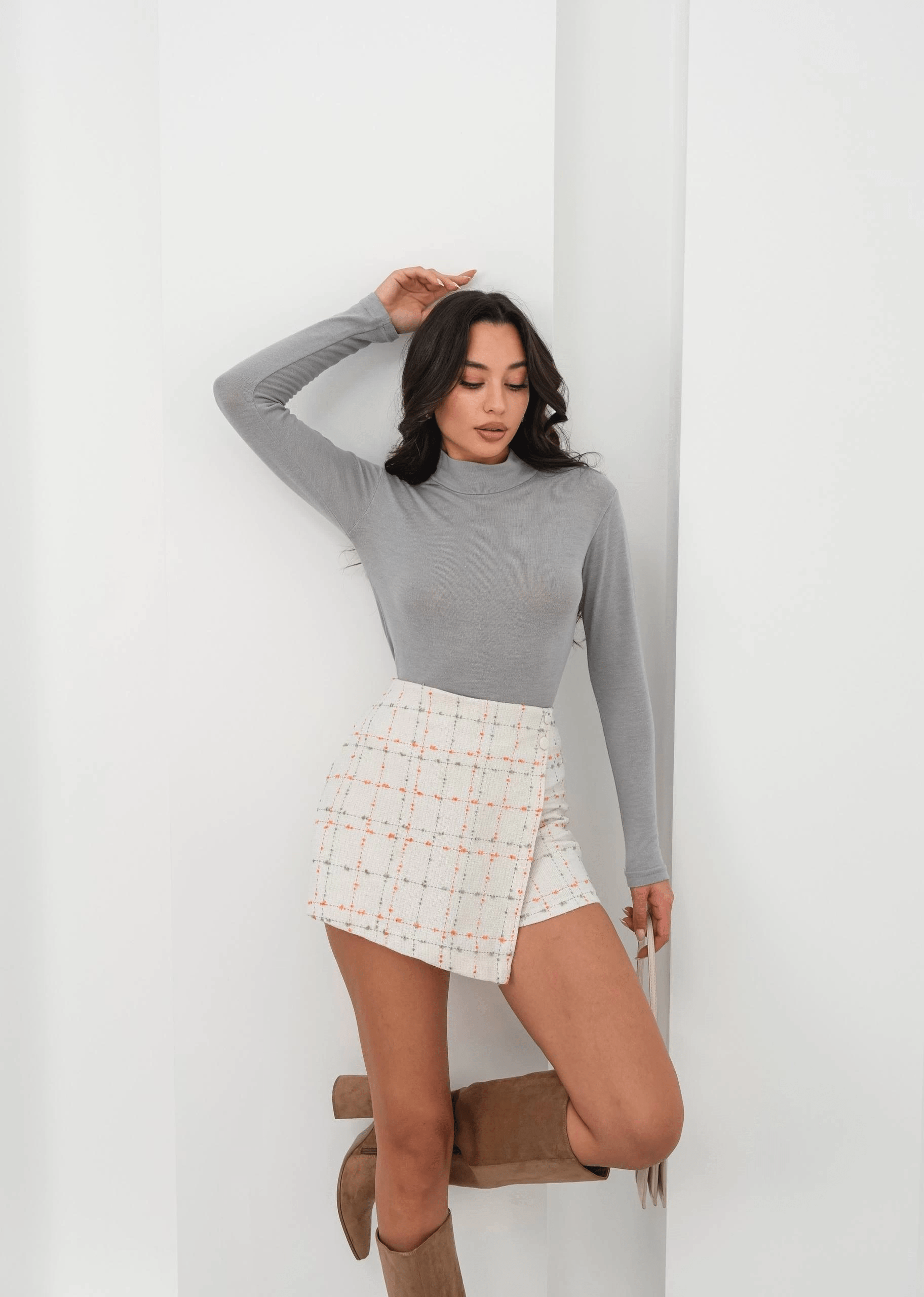 Kaz Ayagi Desen Sort Etek - Şıklığın Adı - ÖZER&HERMİN