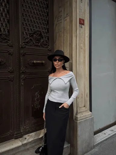 Kelebek Yaka Bluz - Uzun Kol Şık ve Rahat Tasarım - ÖZER&HERMİN