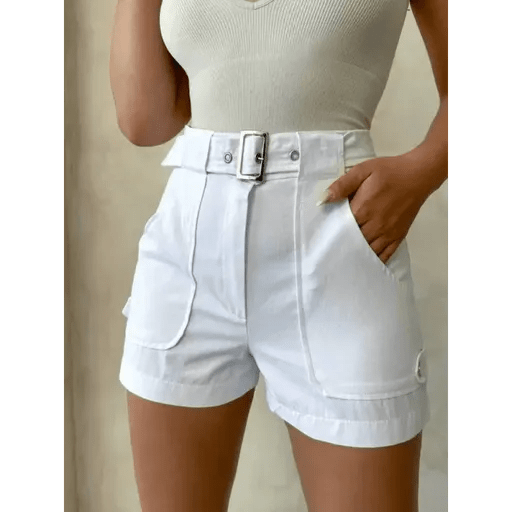 Kemer Detayli Gabardin Sort - Şıklığı ve Rahatlığı Bir Arada Bulun - ÖZER&HERMİN