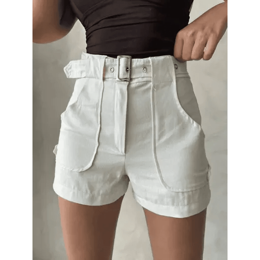 Kemer Detayli Gabardin Sort - Şıklığı ve Rahatlığı Bir Arada Bulun - ÖZER&HERMİN