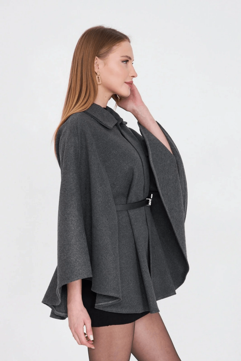 Kemerli kaşe panço pt - ÖZER&HERMİN