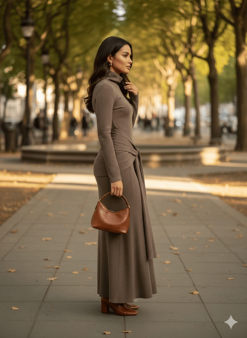 Kendinden Kemerli Elbise Modası - ÖZER&HERMİN