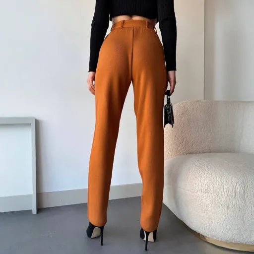 Kendinden Kemerli Triko Pantolon - Şıklık ve Konforun Buluşma Noktası - ÖZER&HERMİN