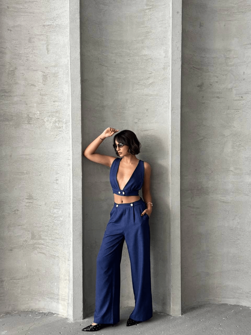 Keten Crop Pantolon Takim - Şıklığı ve Rahatlığı Bir Arada Sunar - ÖZER&HERMİN