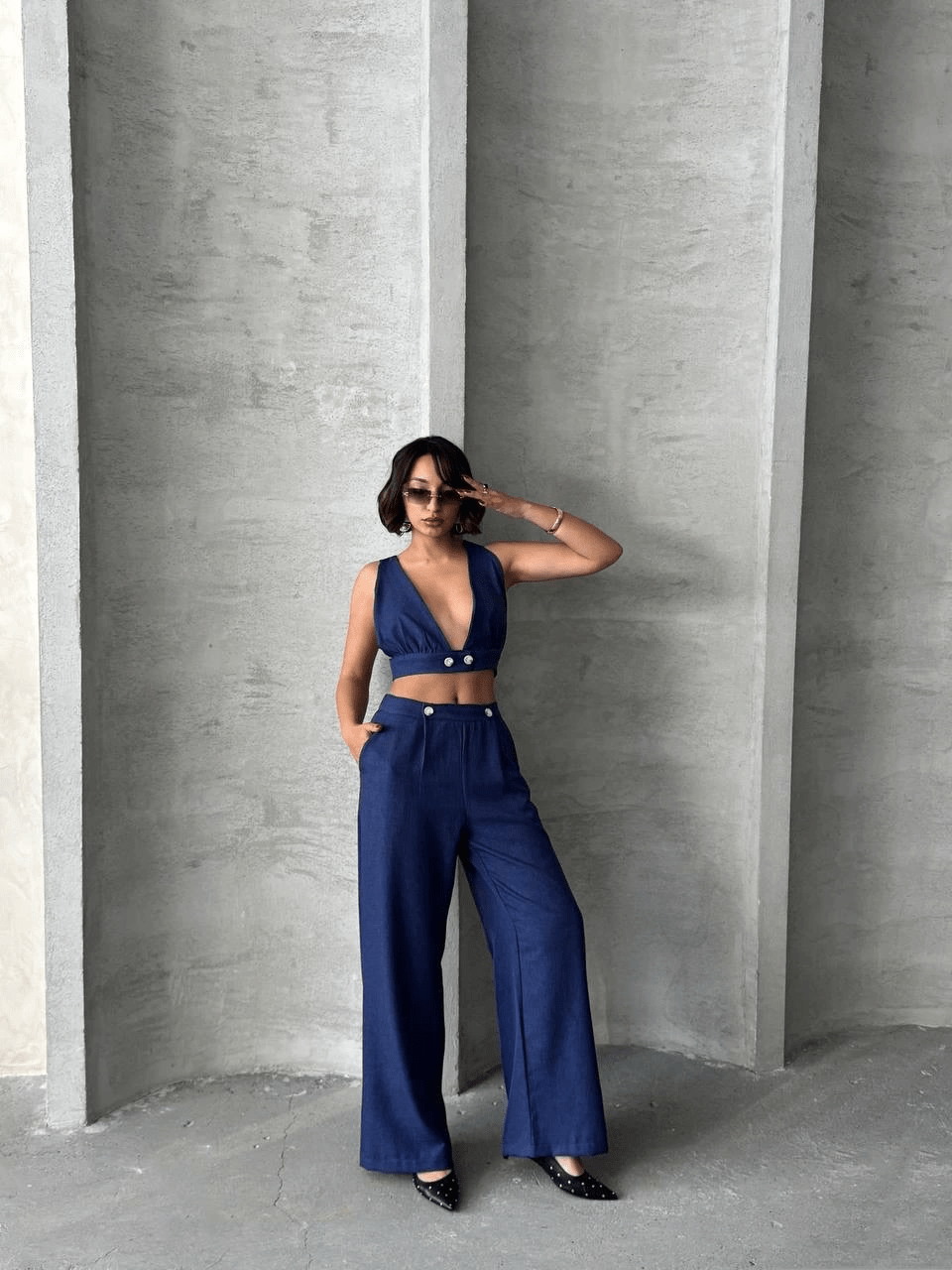 Keten Crop Pantolon Takim - Şıklığı ve Rahatlığı Bir Arada Sunar - ÖZER&HERMİN