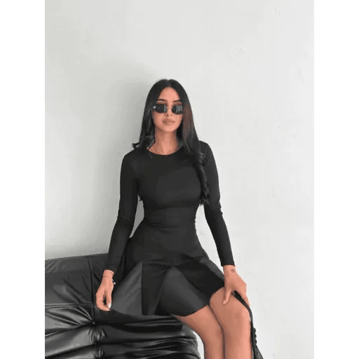 Kloş Crep Mini Elbise ile Şıklığınızı Yansıtın - ÖZER&HERMİN